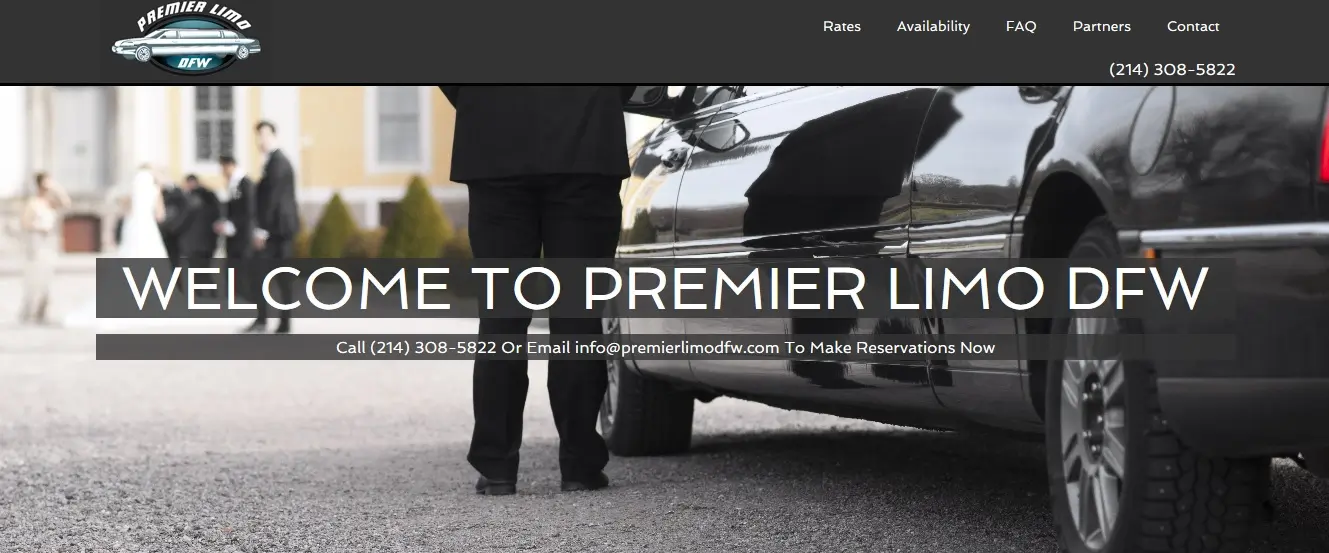 Web design for Dallas limo company